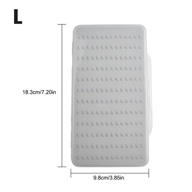 Yimiti Transparent Slim Fly Hook Box Waterproof Fly Fishing Hook Box Fishing Tackle,L