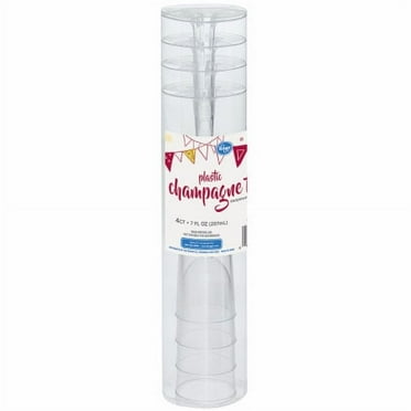 2X - KR Entertainment Essentials Plastic Champagne Flutes - Clear