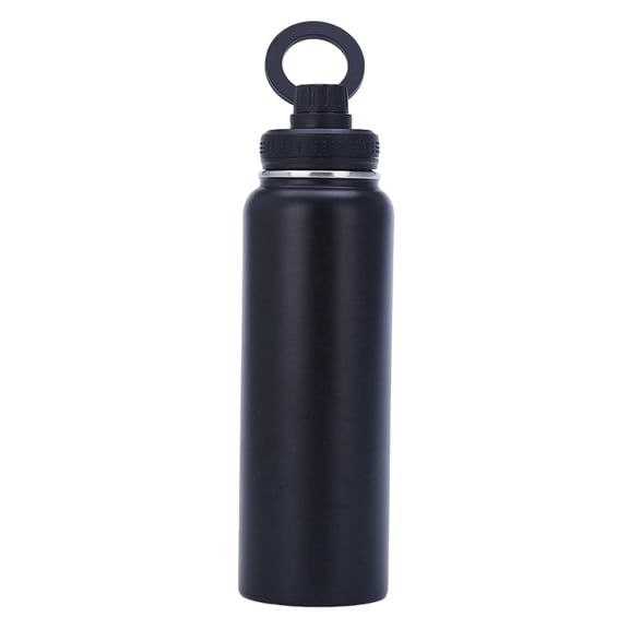 Rlietter 32oz Insulated Stainless Steel Water Bottle with Magnetic Phone Holder 12hr Hot Cold