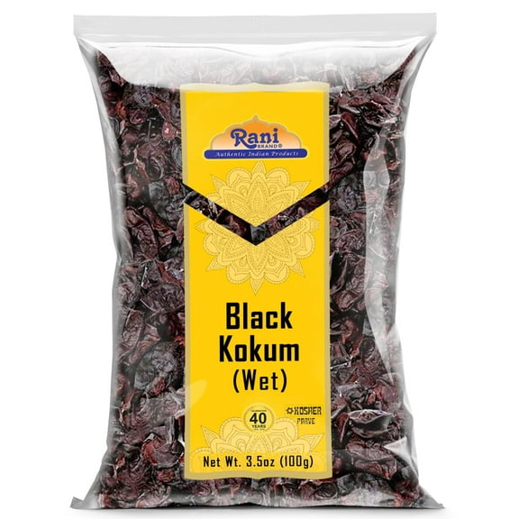 Rani Black Kokum (Wet) Garcinia Indica 3.5oz (100g) ~ All Natural | Gluten Friendly | Vegan | NON-GMO | Kosher | No Salt or fillers | Indian Origin