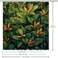 thumbnail image 6 of Tropical Plants Waterproof Shower Curtain Set with Hooks - Printed Bathroom Curtains - Decorative Bathroom Shower Curtains, 6 of 6