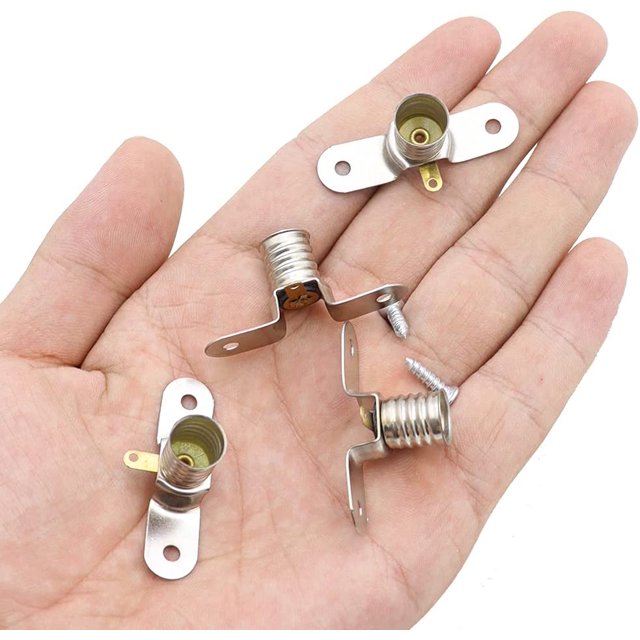 Base de enchufe de lámparas LED, 12 piezas de soportes de bombillas de montaje de tornillo para accesorios de prueba eléctrica de circuito de experimentos domésticos (bombillas E10) ShuxiuWang 8390611195403