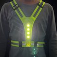 thumbnail image 2 of Soidarity Correas de chaleco reflectante LED con cinturón elástico Reflector ajustable de alta visibilidad 3 modos corredores para correr de noche Ropa Deportiva, Zapatos Azul Soidarity OD027015-04, 2 of 6