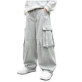 thumbnail image 2 of PADFRYBK Cargo Sweatpants For Boys Sports Sweatpants Work Pants Elastic Waist Joggers With Large Pockets 5-15 Years, 2 of 6