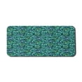 thumbnail image 1 of Floral Computer Mouse Pad, Gardening Theme Beauty Blooms Exotic Flower Field Plant Foliage Jungle, Rectangle Non-Slip Rubber Mousepad X-Large, 35" x 15", Jade Green Petrol Blue, by Ambesonne, 1 of 2