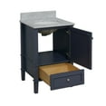thumbnail image 5 of KBC Olivia 24" Solid Wood Bathroom Vanity w/ Carrara Stone in Marine Gray, 5 of 7
