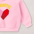 thumbnail image 6 of KPOPLK Toddler Baby Fleece Loose Hoodie Fall Winter Kids Sweatshirt Long Sleeve Cute Print Drop Shoulder Pullovers Top Clothes Pink Size 3-4 Years, 6 of 7