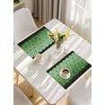 thumbnail image 5 of Green Geometric Placemats Set of 4, Ombre Modern Abstract Art Placemats for Dining Table, Place Mats for Kitchen Tabletop, Waterproof Wipeable Dining Table Mats Set, 5 of 9