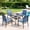 Blue, variant on Sophia & William 5-Piece Outdoor Patio Dining Set Square Metal Table and 4 Textilene Chairs Furniture Set for Porch, Yard, Balcony-Red