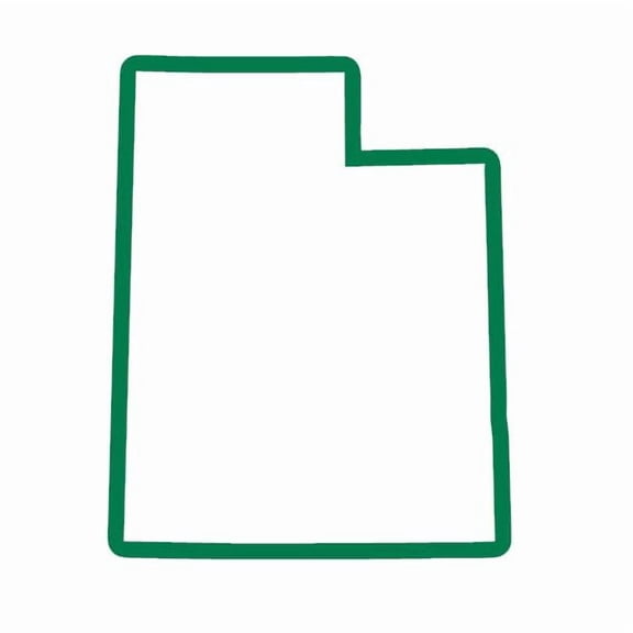 State Map Outline Utah Vinyl Decal Sticker UV & Waterproof Bumper Window Laptop Automotive Water Bottle Gift accessories – GREEN 4.5"