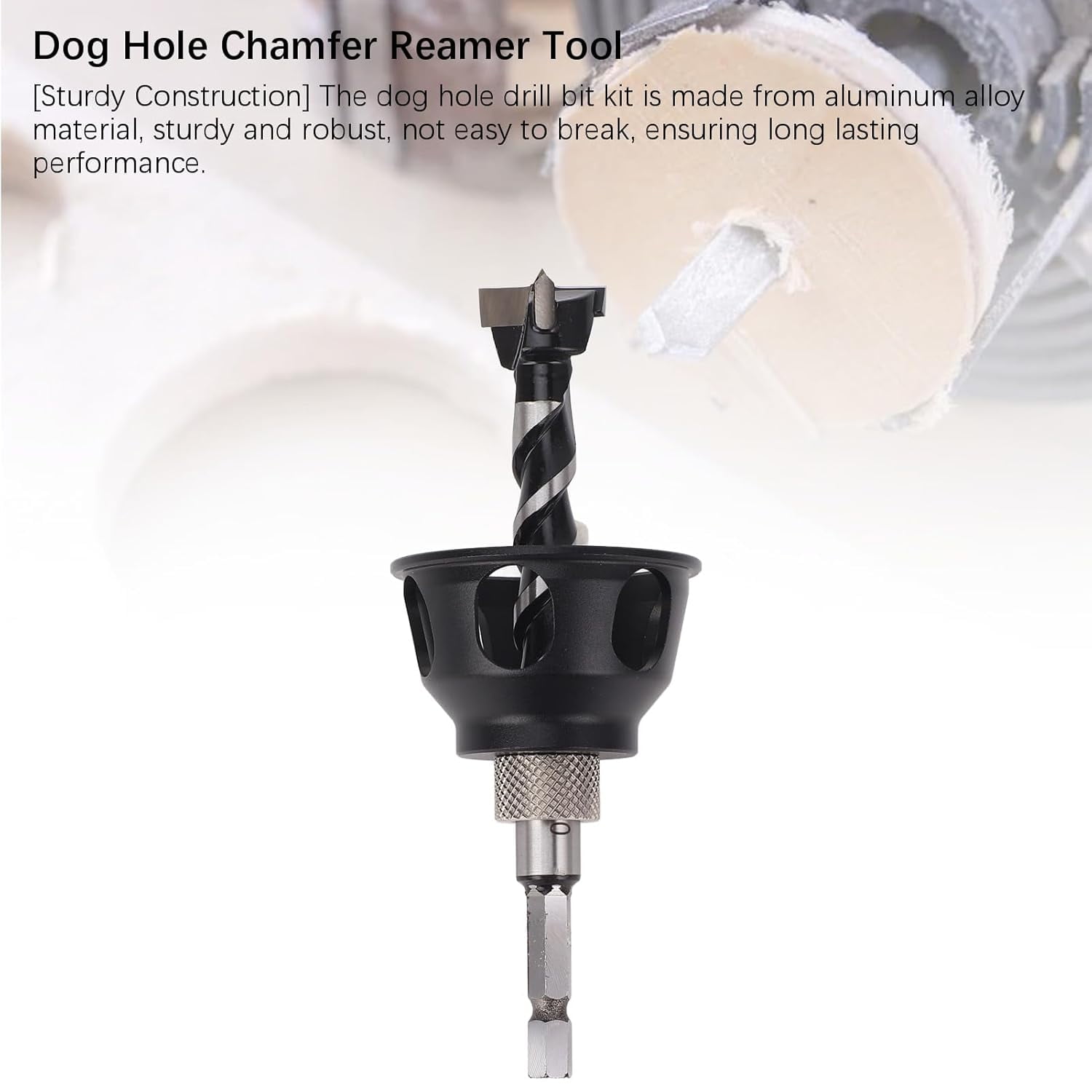 ABPETE 19mm Drill Bit Dog Hole Tool Set, Vertical Drill Locator Straight Hole Drilling Fixture for Bench