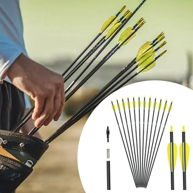Other, 29 Inch Practice Spine 400 With Removable Tips For & & Traditional Bow (12 Pcs), Outdoor & Sport