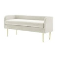 thumbnail image 2 of Marsha Velvet Bench Dainty Cream, 2 of 5