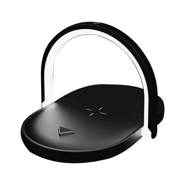 CNKOO Smartphone Chargeur Sans Fil Réglable Dimmable Chambre Chevet Veilleuse avec Poignée Support de Charge Support Blanc