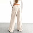 thumbnail image 5 of Pimfylm Teen Girl Clothes Cargo Sweatpants Pants Boys Girls Hiking Pants Fleece Lined Waterproof Rain Snow Pants Winter Cargo Pant Casual Athletic Beige,Size for 9-10 Years, 5 of 8