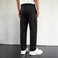 thumbnail image 4 of CONZONE Kids Boys Uniform Cargo Pants Wide Leg Baggy Chino Pants for Boys Elastic Waist Back To School Outdoor Joggers with Pockets, 4 of 6