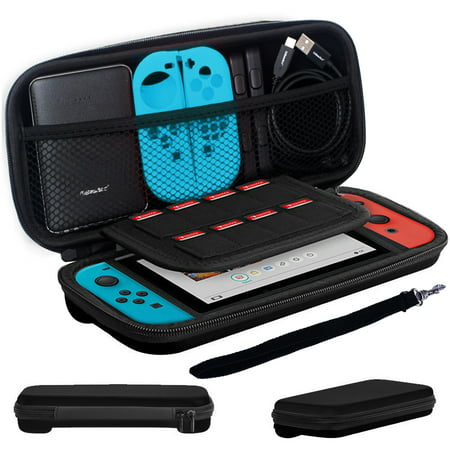 TSV Travel Carrying Case Hard Shell Case w/ 8 Card Slots Full Protection For Nintendo Switch