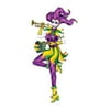 3' Jointed Posable Mardi Gras Mime Jester Wall Figurine Prop Decoration