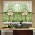 thumbnail image 4 of Yayeee Kitchen Curtains Set of 2 Light Filtering 57"x24" Over Sink Window Panels, Red Martini, 4 of 7