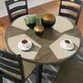 thumbnail image 5 of Placemats Set of 4, MJIAexp Round Table Placemats Heat Resistant Woven Vinyl PVC Wipeable Durable Table Mats for Dining Table Easy to Clean, 5 of 9