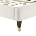 thumbnail image 6 of Modway Sofia Channel Tufted Velvet King Platform Bed in White, 6 of 8