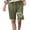 Army Green, variant on Women's Daisy Graphic Print Casual Shorts Elastic Drawstring with Pockets Summer Everyday Wear Shorts