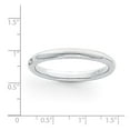 thumbnail image 2 of Auriga Fine Jewelry Platinum 3mm Half Round Comfort Fit Lightweight Band Ring Size- 7 for Women, 2 of 4