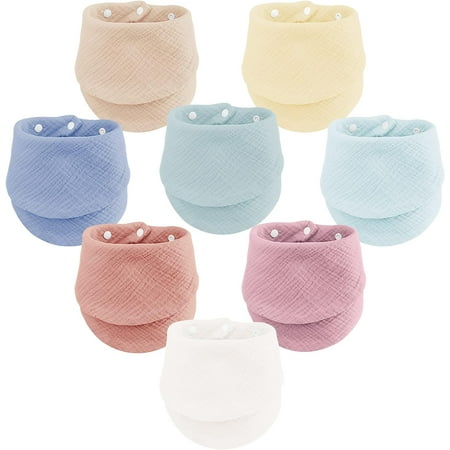 Baby Bandana Bibs Organic Muslin Bibs for Baby Boy Girl Drool Bibs for Newborn Infant Soft Absorbent Unisex Bibs