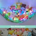 thumbnail image 4 of UniMall Stuffed Animals Net or Hammock Kids Toy Storage Organizer with LED Light Hanging Corner Stuffed Animals Holder Kids Girls Room Decor,Green,Large (Pack of 1), 4 of 13