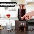 thumbnail image 3 of Zulay Kitchen 1.5 Liter Iced Cold Brew Coffee Maker Glass Carafe & Stainless Steel Mesh Filter, Rose Gold, 3 of 8