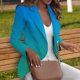 thumbnail image 3 of Gibobby Blazer de mujer elegante chamarra para mujer con frente abierto para trabajo negocios casual para mujer(Verde de menta,M), 3 of 5