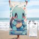 thumbnail image 1 of Toalla de playa Squirtle, suave, de secado rápido, resistente a la arena, para piscina, yoga, gimnasio, camping, toallas de baño ligeras, regalo para niños, niñas, niños y adultos, 27,5 x 55 pulgadas, 1 of 1