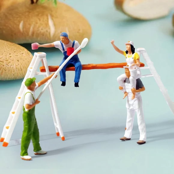 Pintado a Mano a Escala 1:64, Modelo de Pintor en Miniatura, Figuras, Escena de Mesa, Juguetes, Diseño de Escenas, Personas Pequeñas, Micro Decoración A
