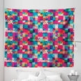 thumbnail image 1 of Geometric Tapestry, Fashion Themed Italian Grunge Modern Color Contrast Squares with Dots Art, Fabric Wall Hanging Decor for Bedroom Living Room Dorm, 5 Sizes, Multicolor, by Ambesonne, 1 of 1