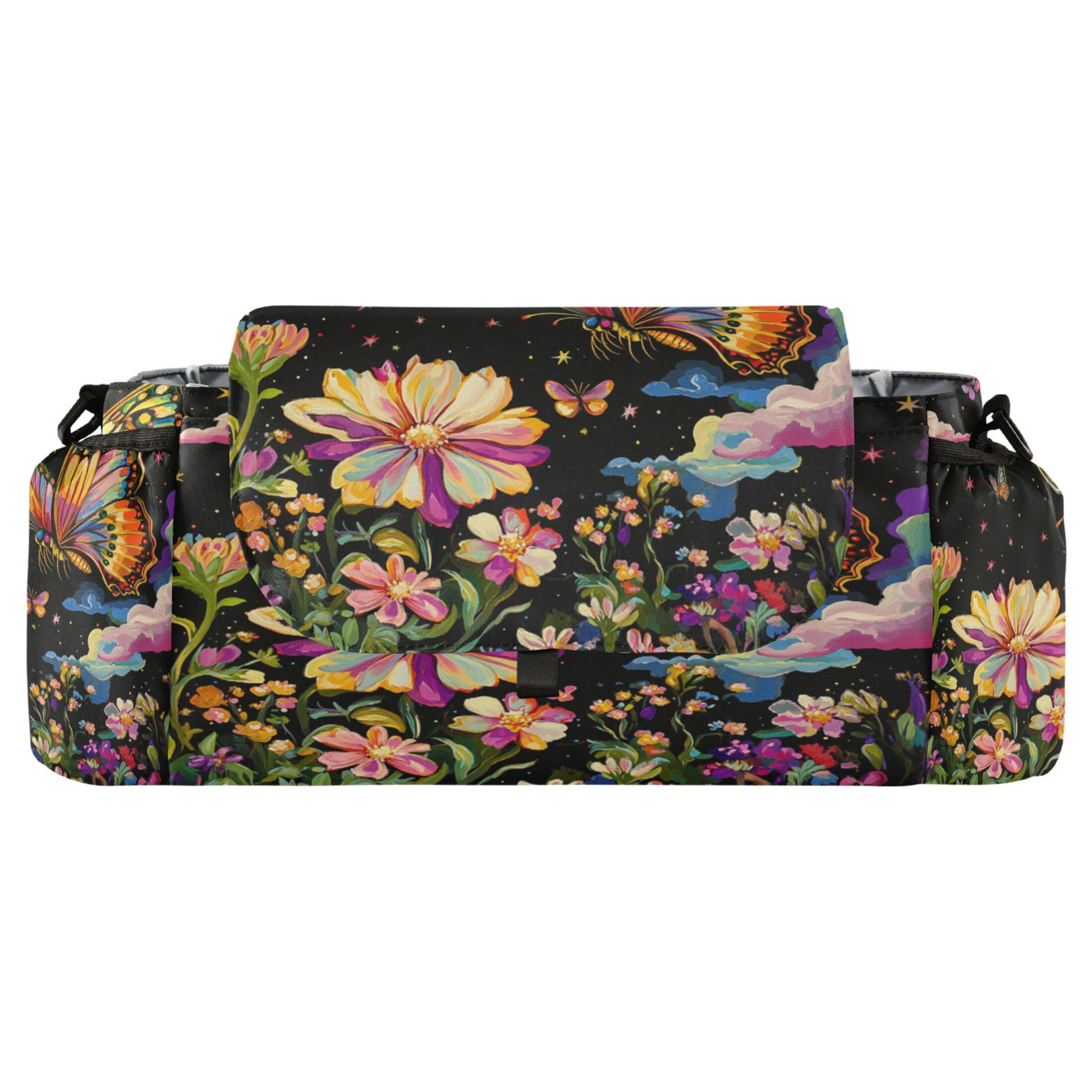 DIXRUYEE Stroller Organizer Enchanted Garden Night Printed