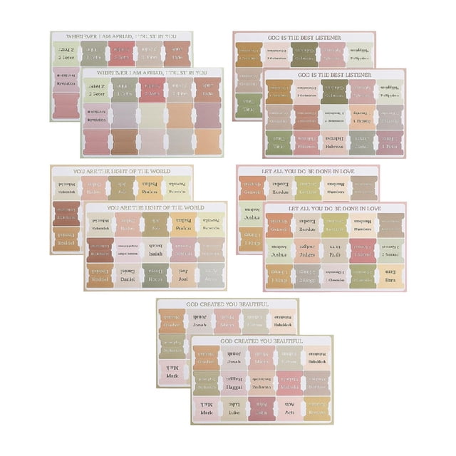 150 pestañas etiquetas bíblicas pestañas suministros de diario multiusos fácil aplicación pestañas de libros bíblicos pestañas de estudio bíblico para Multicolor B