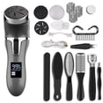 thumbnail image 1 of Electric Callus Remover Portable Pedicure Kit Rechargeable Waterproof Foot File with LCD Display and 3 Heads Dark Gray, 1 of 2