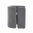 thumbnail image 3 of HomeRoots 488449 28 x 24 x 24.5 in. Gray Velvet Asymmetrical Base Arm Chair, 3 of 3