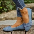 thumbnail image 2 of Denim Ballet Flat Shoes for Women Trendy Fringe Round Toe Nonslip Comfy Soft Sole Walking Shoes Casual Dressy Wedding Shoes Sky Blue Size 7.5, 2 of 7