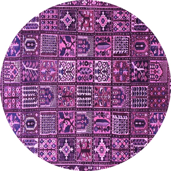 Ahgly Company Indoor Round Persian Purple Traditional Area Rugs, 8' Round