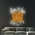 thumbnail image 4 of Handmadetneonsign Don't Be Salty Neon Sign, Pretzel Wall Art Decor, Pretzel Bakery Wall Decor, 4 of 5