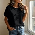 thumbnail image 6 of TGSLY Fringe Trim Linen Tops for Women Lightweight Soft Crew Neck Solid Color T-Shirt Relaxed Fit Dressy Casual Short Sleeve Blouses XL, 6 of 9