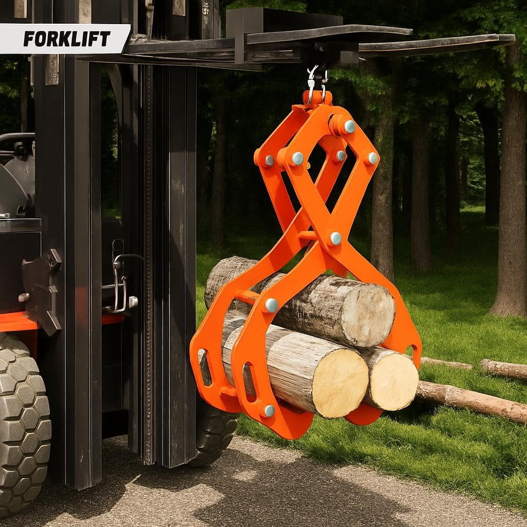 Accreate Log Tongs, 4 Claw Log Grabber Heavy Duty 3300 Lb Capacity, Attach to ATVs UTVs Trucks Mowers Tractors, Heavy-Duty Steel, Easy Assembly & Storage