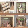 thumbnail image 3 of Homieasy 14.8'' - 48'' W Closet System with Drawers and Hanging Rods(Cut to Fit), White Oak, 3 of 7