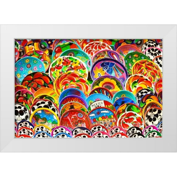 Murdock, Ramona 32x23 White Modern Wood Framed Museum Art Print Titled - Souvenir Plates