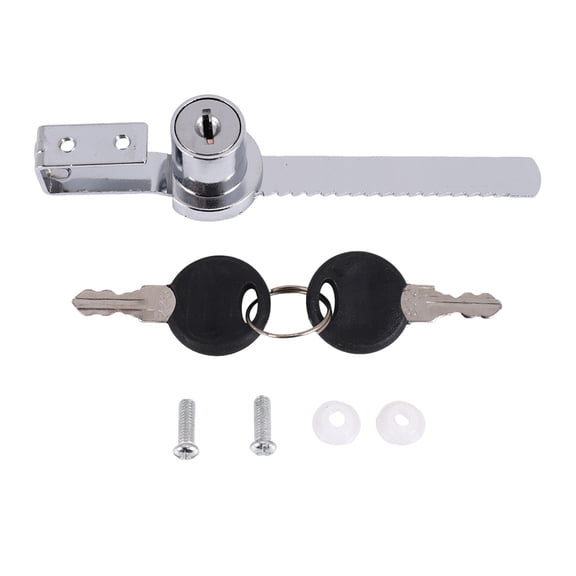 Display Case Lock Sliding Glass Door Ratchet Security Cabinet with 2 Keys