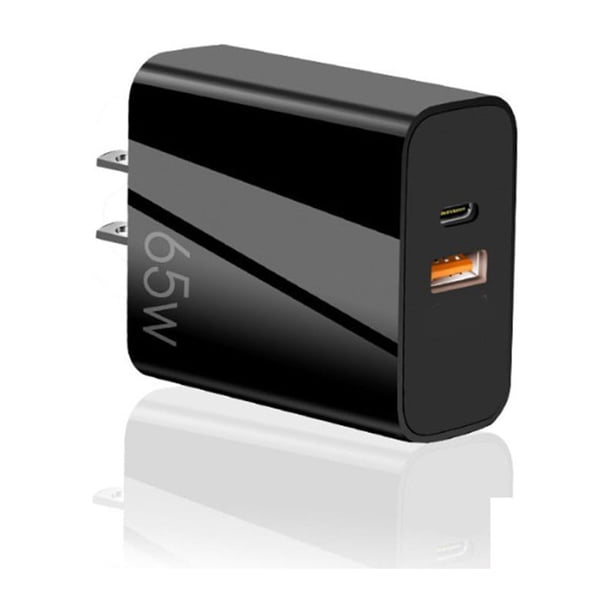 Cargador USB tipo C de 65W Seitruly adaptador de carga rápida de múltiples puertos Negro