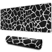 Long Mouse Pads for Desk,Black and White Giraffe Pattern Desk Mats on Top Of Desks, Desk Mouse Pad Extra Large with 3mm Non-Slip Base and Stitched Edge for Gaming,Office,Work,Home 31.5"x11.8"