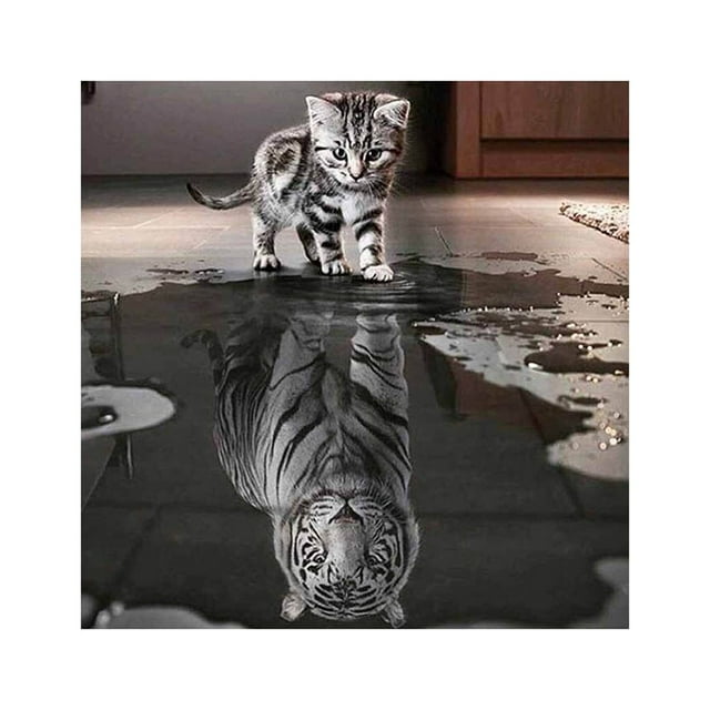 Kearding Home Office 5D Animal Diamond Painting Decorative Staircase Hallway Cross-stitch Bedroom Handicraft Room Living Picture Type3