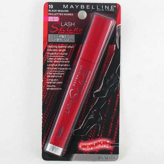 Maybelline Lash Stiletto Voluptuous Sequins Mascara, 10 Black Sequins
